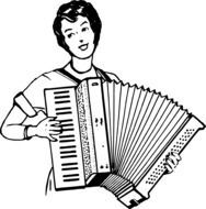 accordion instrument drawing