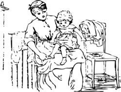kid and mom