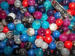 A lot of the colorful beads