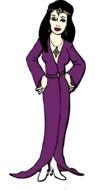 lady with evening wear drawing