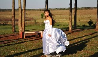 white dress of princess