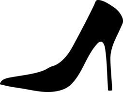 Picture of black high-heel shoe