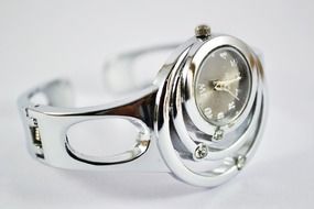 Shiny wrist watch