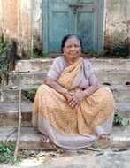 elderly woman in india