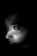 portrait of man in the dark