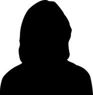 black silhouette on white background