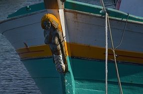 mermaid at ship bow, france, brittany