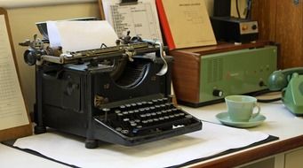 Antique old fashioned typewriter