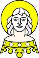 young goddess with yellow aura, illustration