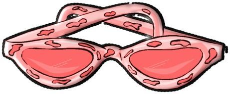 painted pink spotted glasses