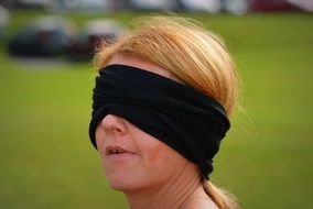 blindfold woman