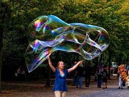 giant soap bubble