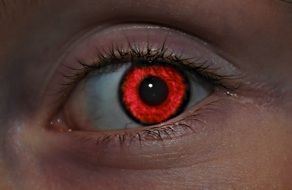 red eye close up