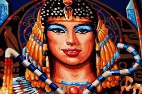 painting depicts the bright Pharaoh