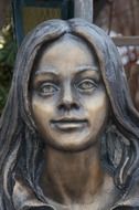 bronze portrait of a girl
