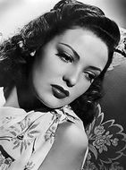 black and white portrait of linda darnell