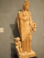 Venus- Hygieia, ancient syncretic statue showing the goddess with a snake