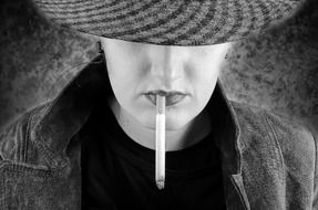 portrait of a smoking lady