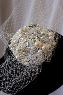 Wedding decoration of white pearls