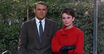 Cary Grant and Audrey Hepburn as movie stars