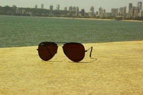 sunglasses on the beach in Mumbai