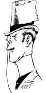 drawing gentleman in a hat