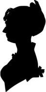 drawn profile of an elegant woman