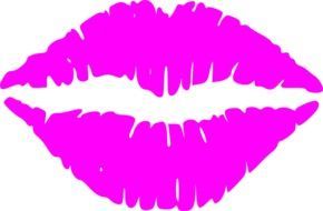 Purple lipstick clipart