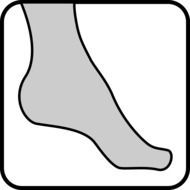 Grey icon of lady sock