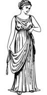 ancient greek dress drawing