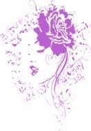 graphic image of a purple floral ornament