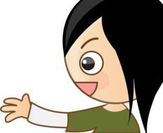anime girls with hand raised
