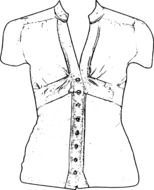 painted white women's blouse