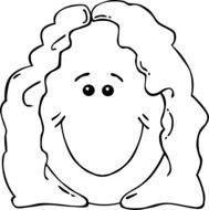 Female is smiling clipart