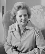 black and white portrait of margaret tetcher