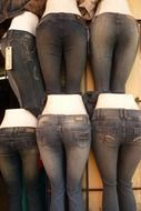 women's jeans on mannequins