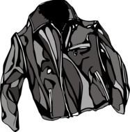 black leather male jacket, drawing
