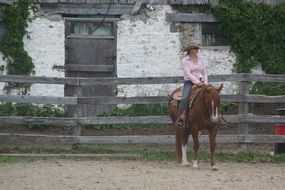 woman riding a horse