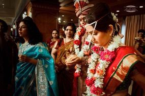 wedding in Indian costumes