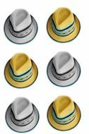 drawn six hats