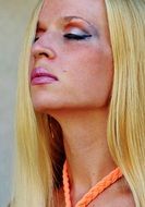 woman with weird makeup