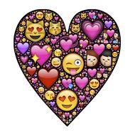 heart of hearts and emoticons