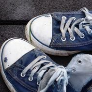 blue sneakers canvas shoes