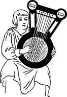 Photo of Lady plays on a psaltery