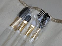 cosmetic brushes in the package