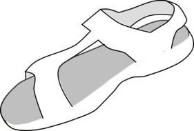 white sandal drawing