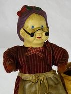 vintage puppet of an old woman