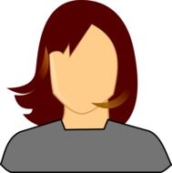 Woman with the red hair clipart