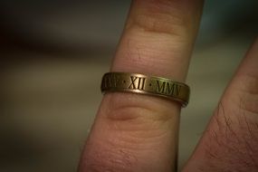 ring on finger date roman numerals illustrations