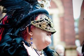 Woman involved in festival the Whitby Goth Weekend